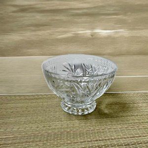Crystal candy bowl with carved design